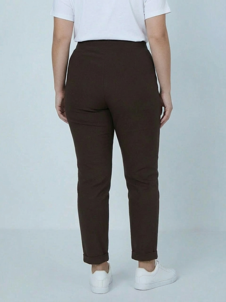 "CARMELA" Smooth MAGIC Trouser-Chocolate Brown