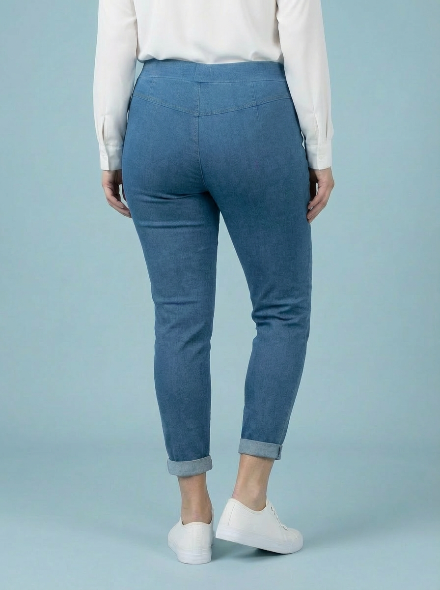 "CARMELA" Smooth MAGIC Trouser-Light Denim