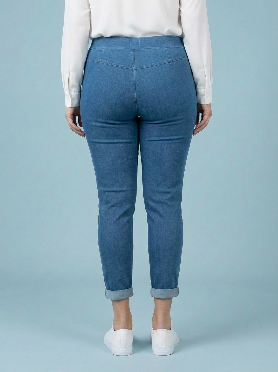 "CARMELA" Smooth MAGIC Trouser-Light Denim