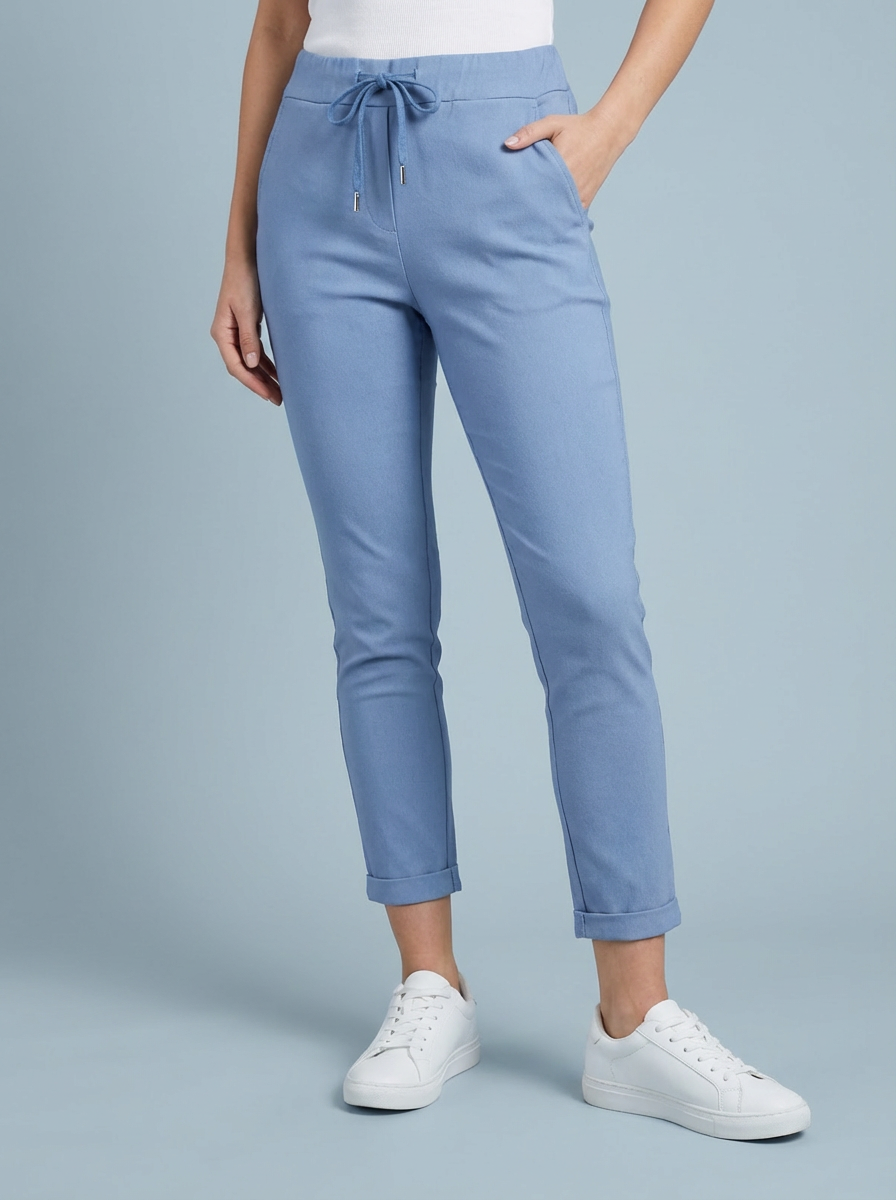"CARMELA" Smooth MAGIC Trouser-Sky Blue