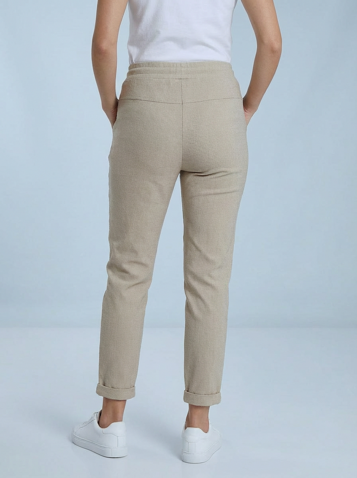 "CARMELA" Smooth MAGIC Trouser-Stone