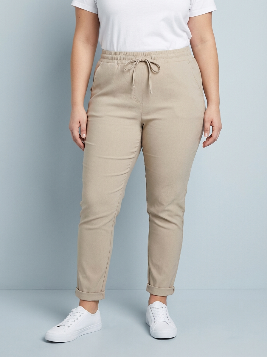 "CARMELA" Smooth MAGIC Trouser-Stone