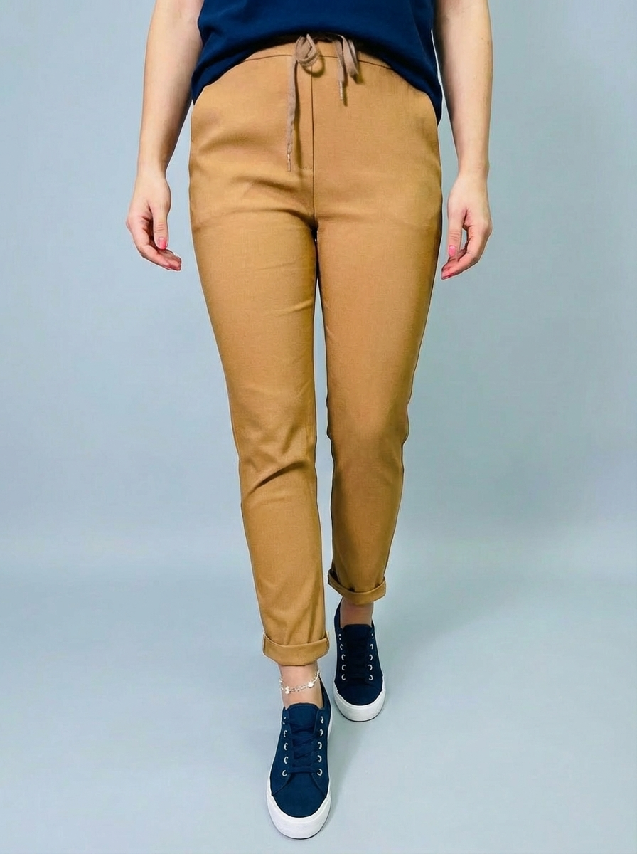 "CARMELA" Smooth MAGIC Trouser-Tan