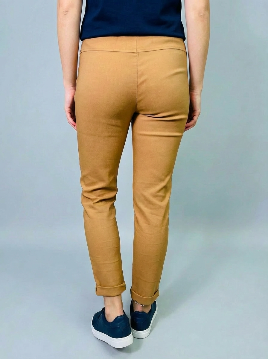 "CARMELA" Smooth MAGIC Trouser-Tan2