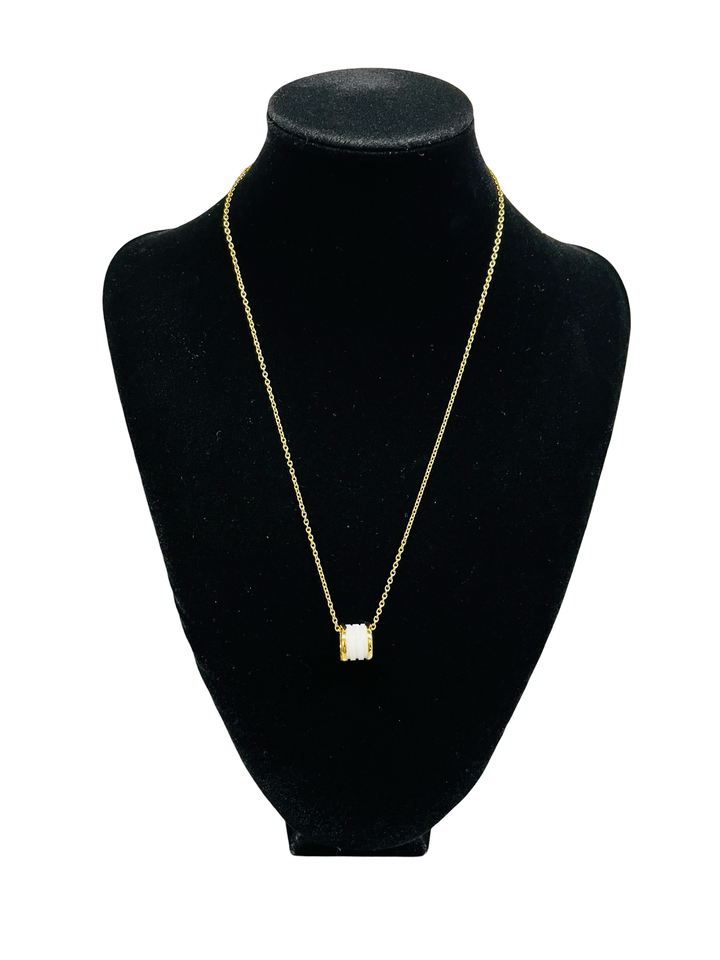 Gold & White Necklace