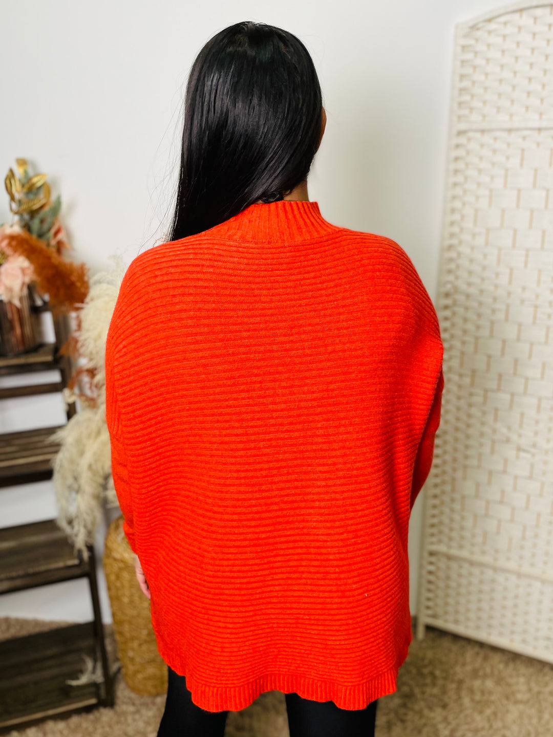 "LULU" Knitted Jumper-Orange