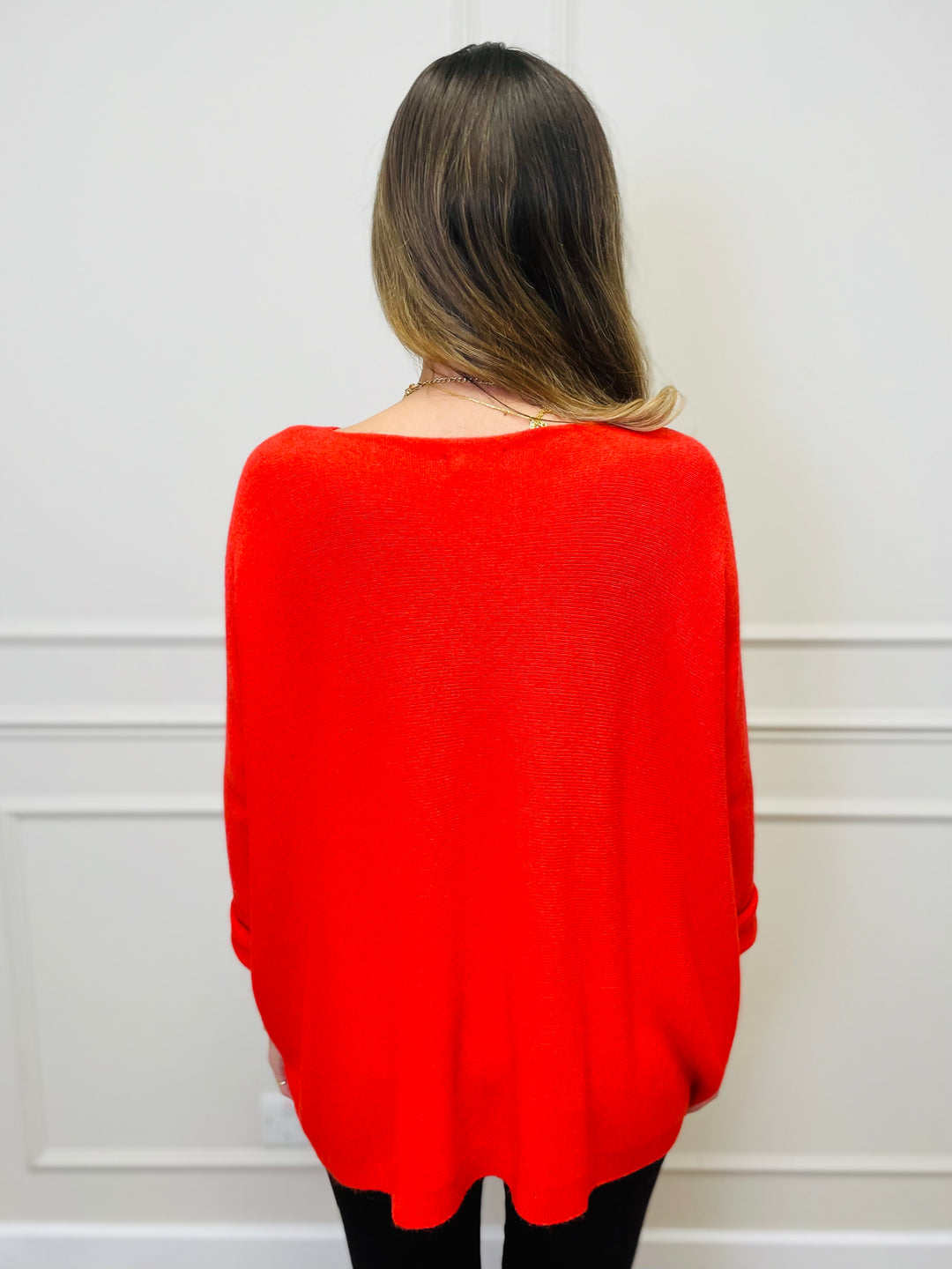"STELLA" LUXURY Fine Knit Jumper-Red