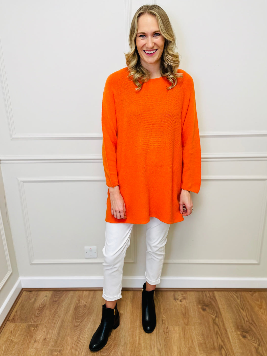 "GINNY" Basic Soft Jumper-Orange