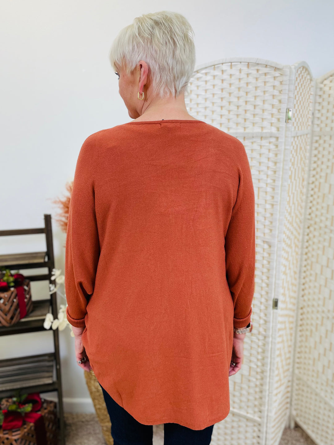 "CASSIDY" Luxury Soft Jumper-Rust Orange