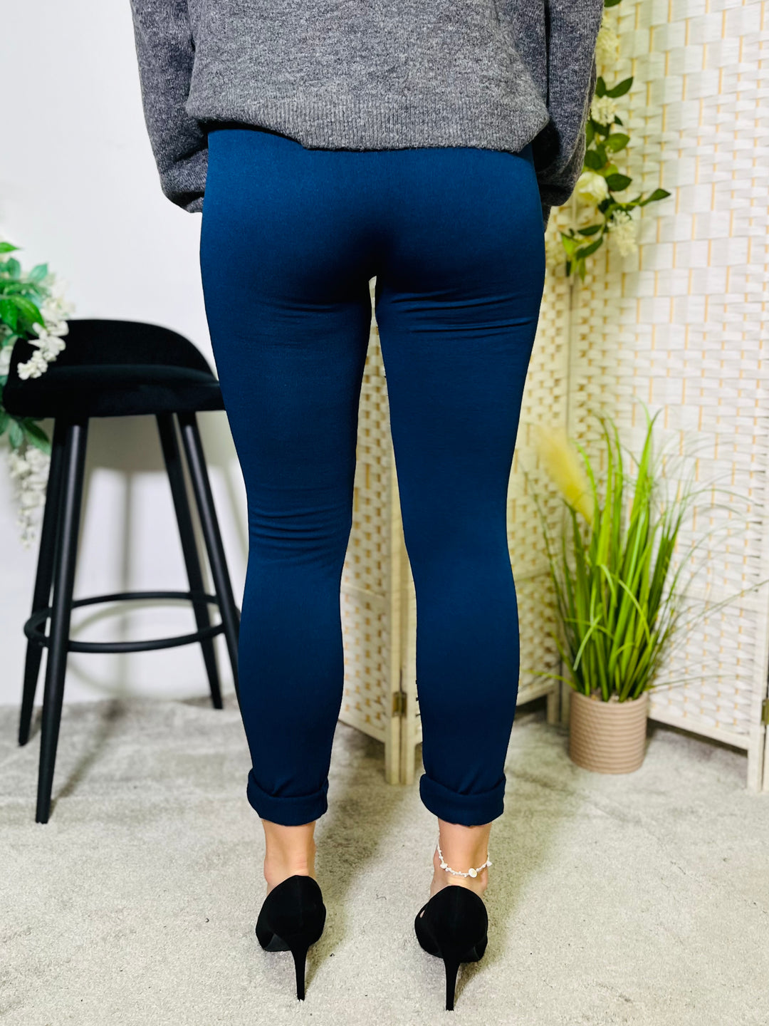 "JULY" Soft Leggings-Navy