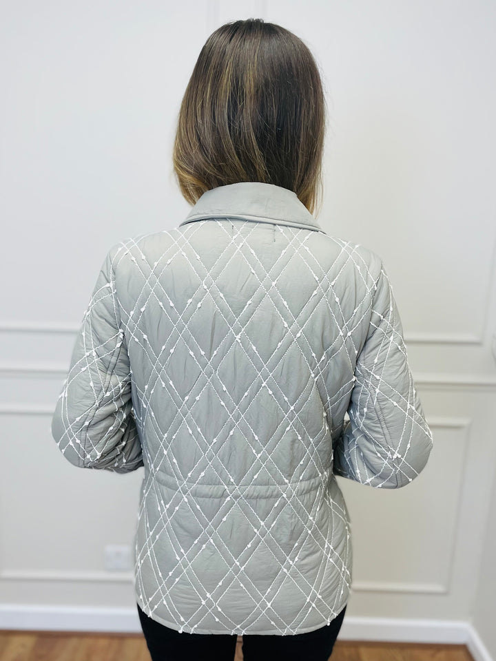 "SAMIRA" Quilted Jacket-Grey