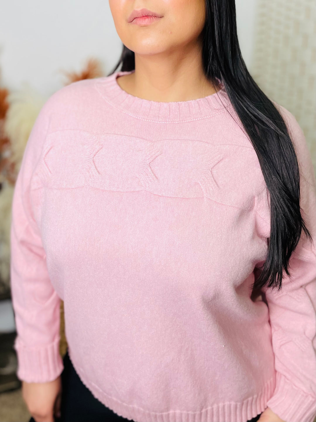 "EMMA" Knitted Jumper-Pink