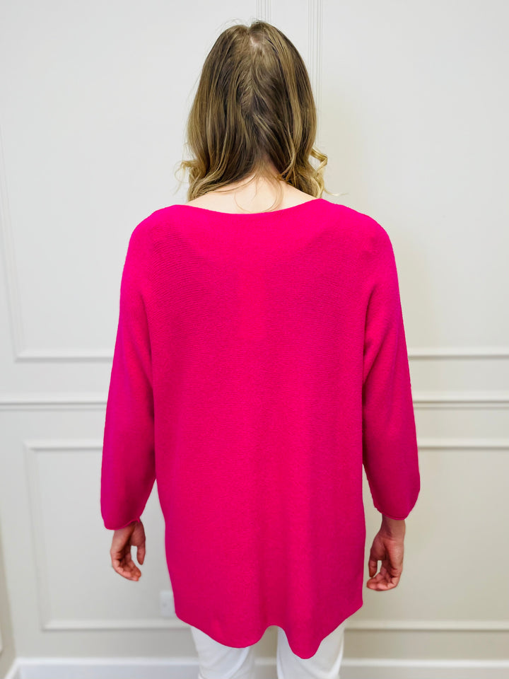 "GINNY" Basic Soft Jumper-Pink