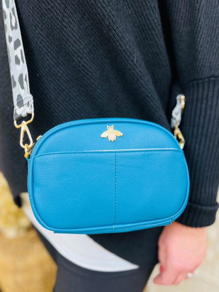 "POOCHI" Small Crossbody Handbag-Teal