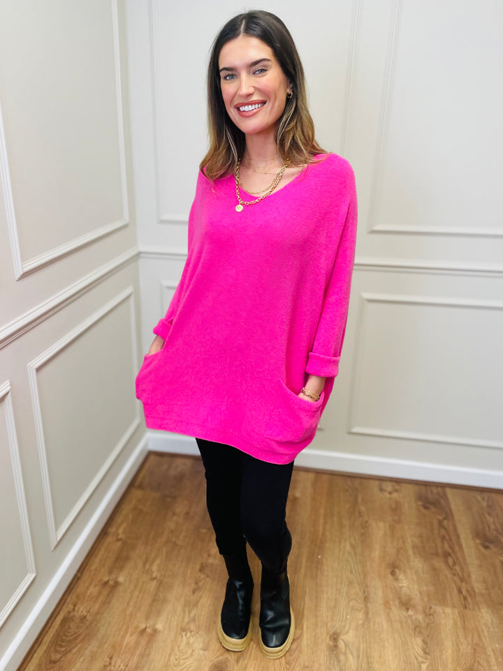 "STELLA" LUXURY Fine Knit Jumper-Pink