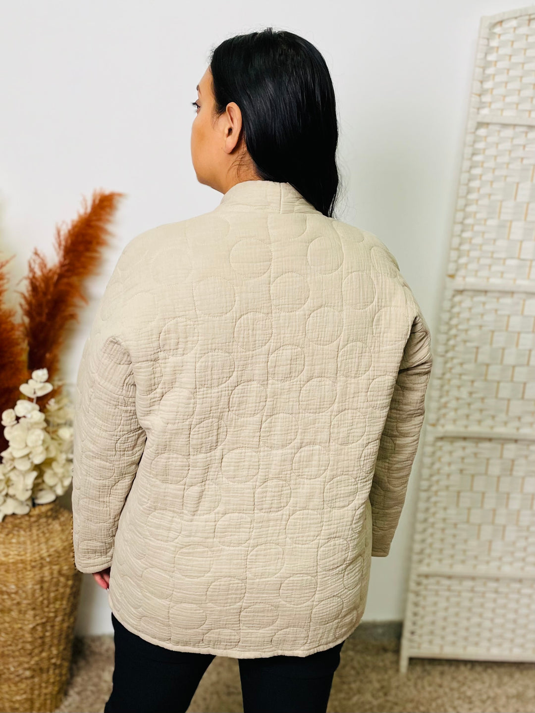 “HAYLEY" Quilted Jacket-Stone