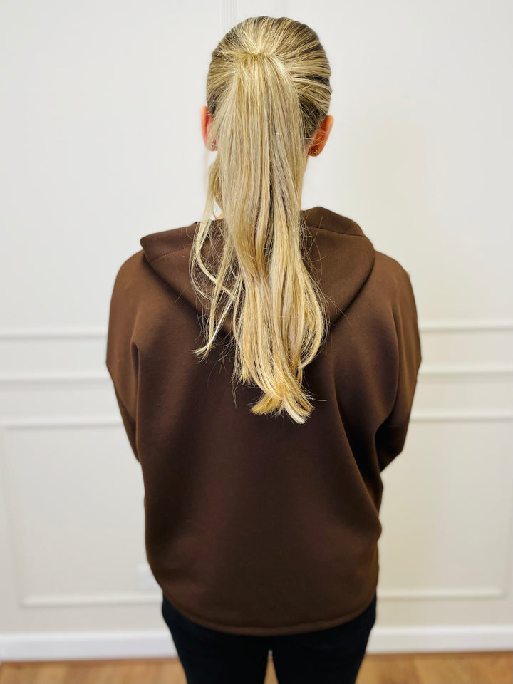 "BONNIE" Quilted Jacket-Brown