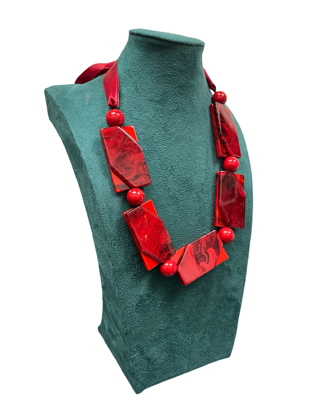 Red Short Statement Necklace