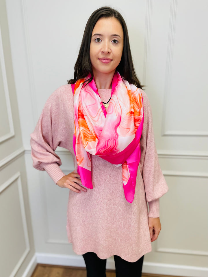 "EVELYN" Button Back Dress-Pink