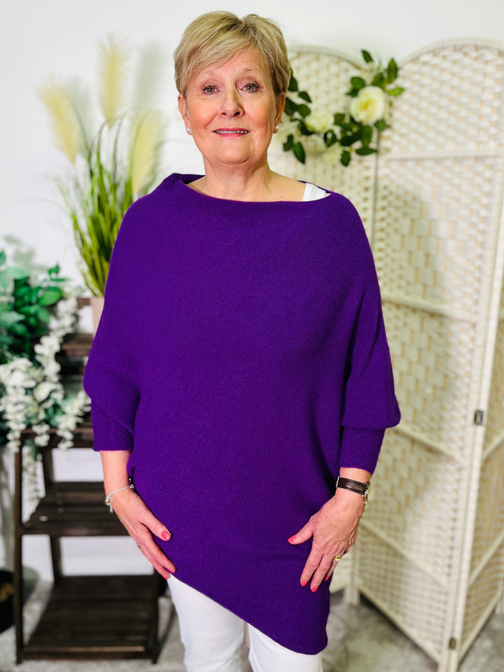 "BELLA" Super Soft Jumper-Aubergine