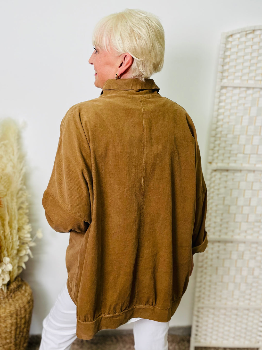 "DIDI" Corduroy Jacket-Tan