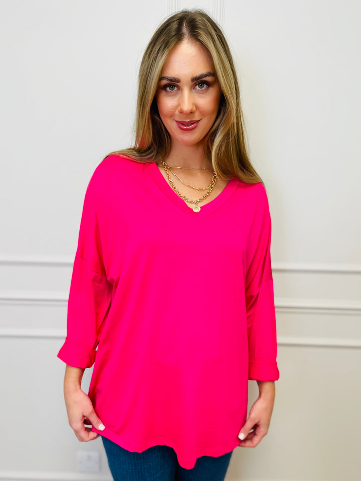 "BARBARA" Basic Top-Pink
