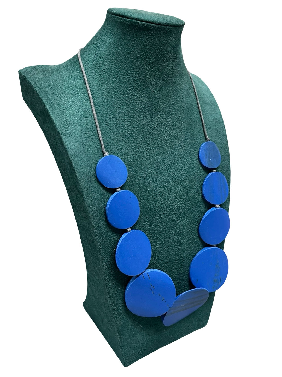 Circle Statement Necklace-Blue