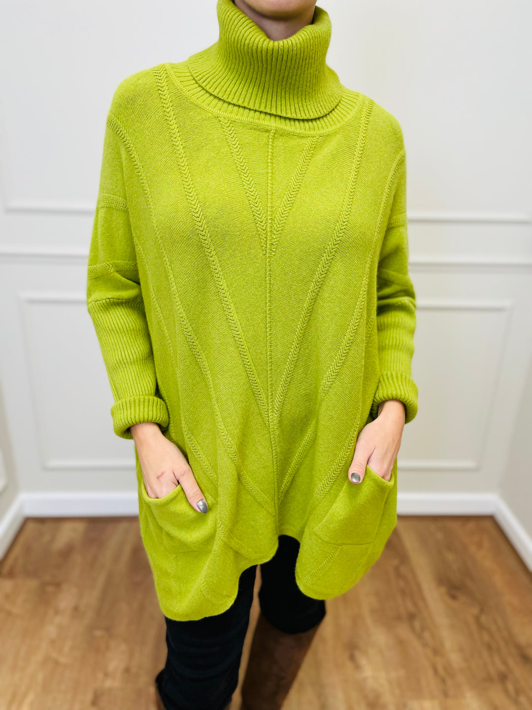 "GRACE" Knitted Jumper-Green