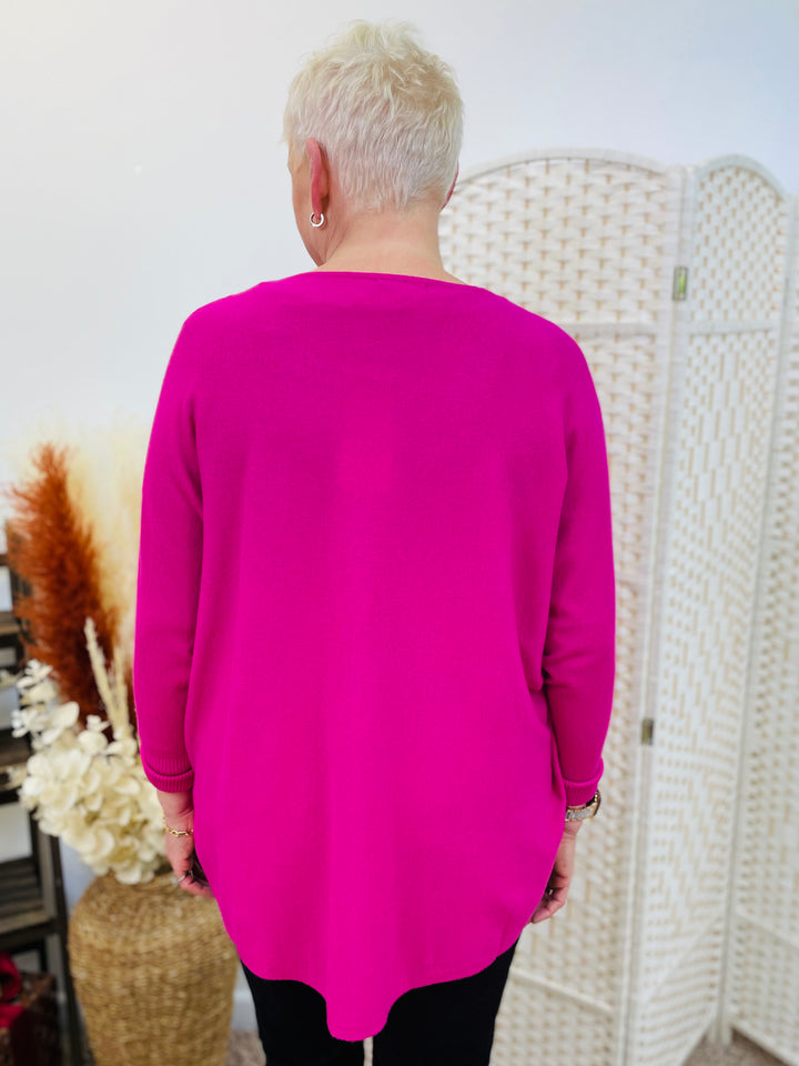 "CASSIDY" Luxury Soft Jumper-Cerise Pink