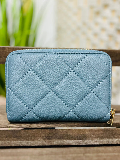Quilted Star Purse-Blue