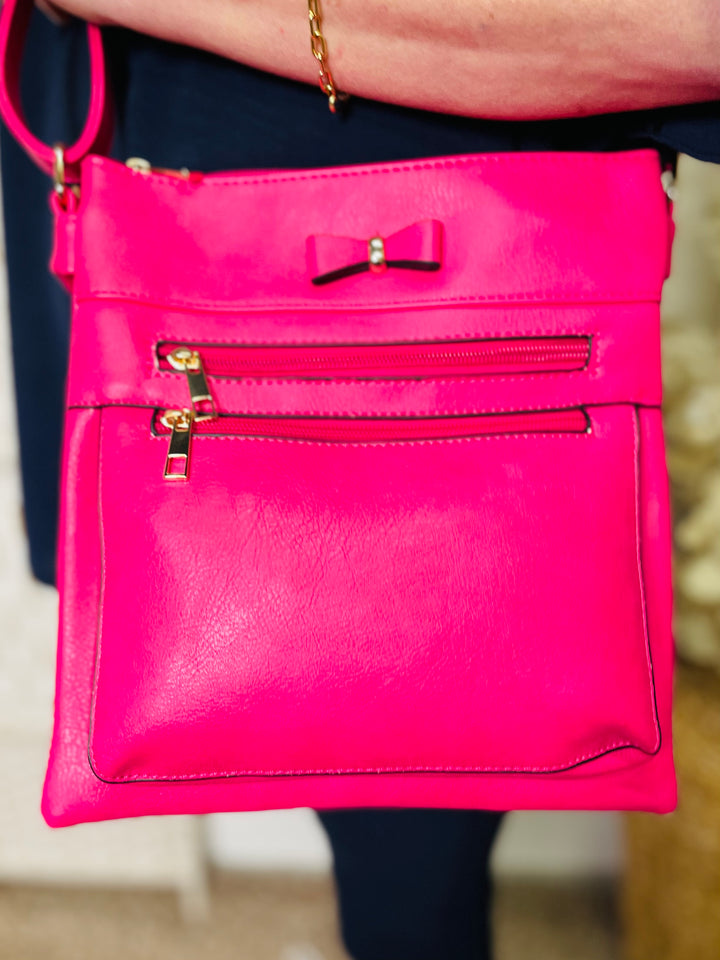 No.4 Crossbody Handbag-Cerise Pink