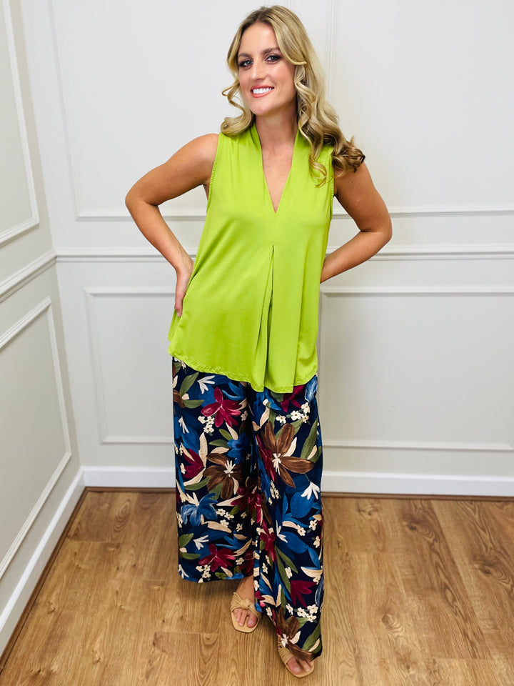 "PENNY" Basic Vest Top-Lime Green