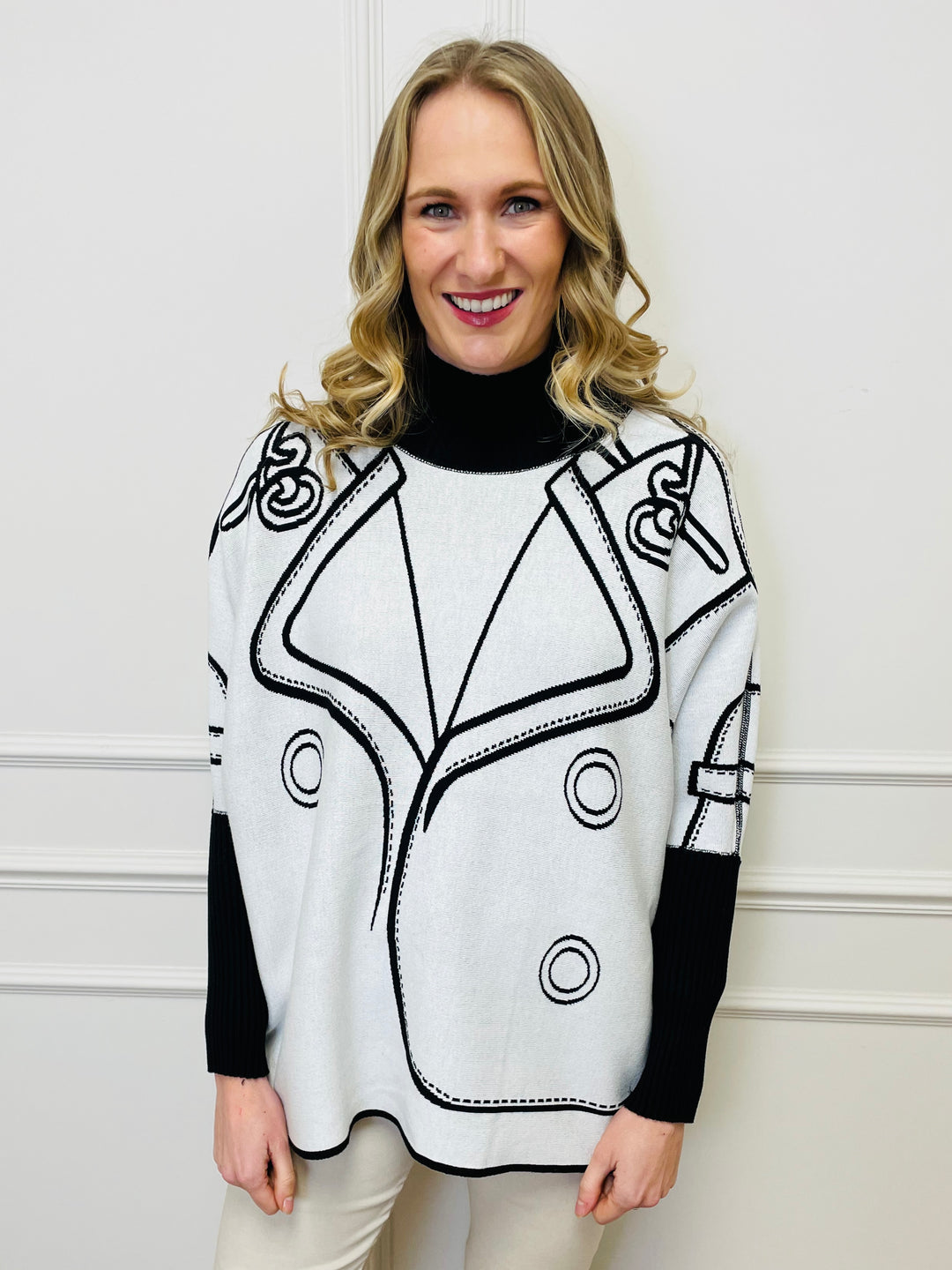 "JOY" Reversible Jumper-Black & White