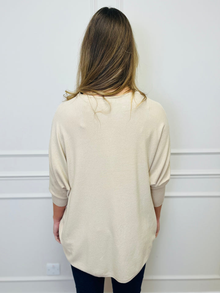 "CASSIDY" Luxury Soft Jumper-Cream