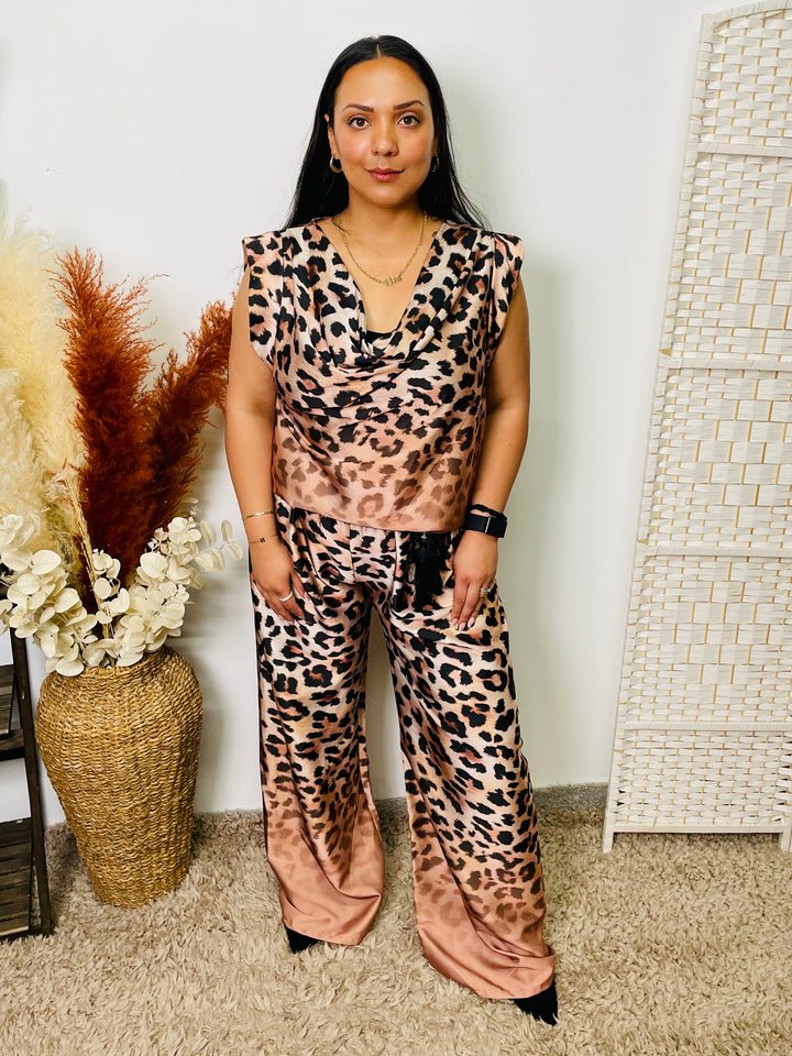 "AUDREY" Animal Print Co-Ord Set-Tan