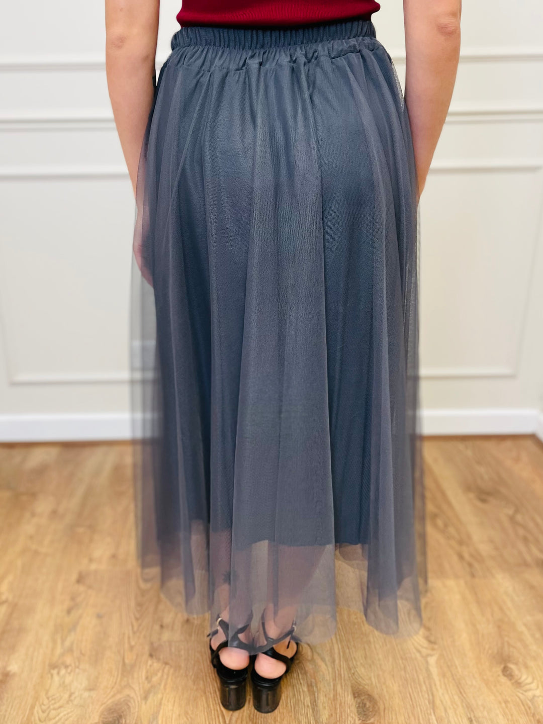 "IZZY" Tulle Skirt-Grey