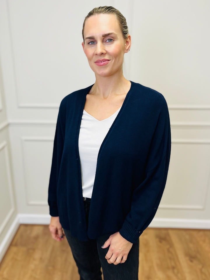 "MILA" Soft Knit Cardigan-Navy