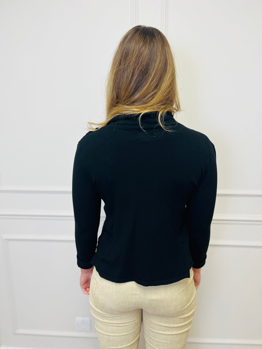 "HAYLEY" Short Biker Jacket-Black