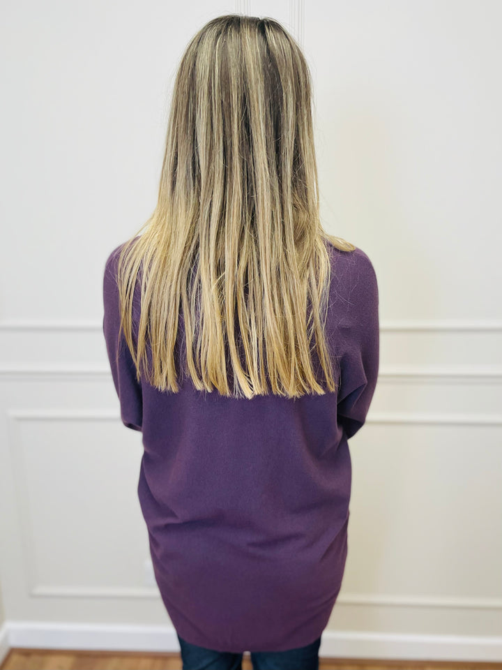"MALLORY" Basic Soft Jumper-Purple