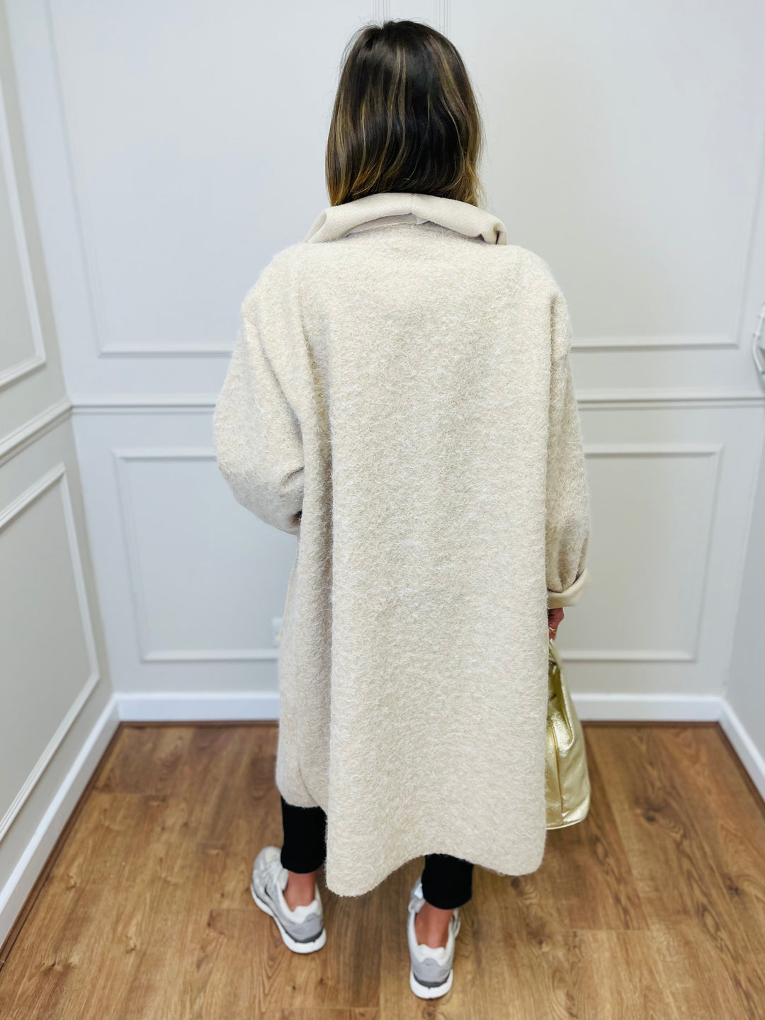 "BAILEY" Waterfall Coat-Cream