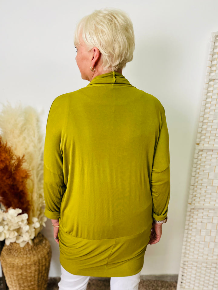 "TAMI" Crossover Top-Lime Green