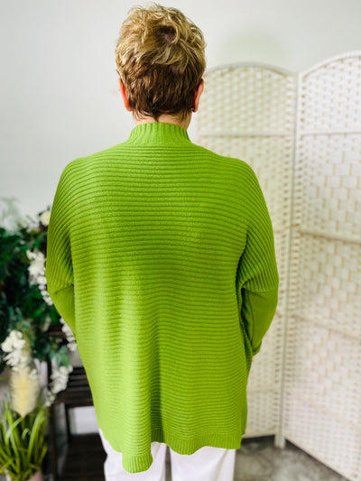 "LULU" Knitted Jumper-Lime Green