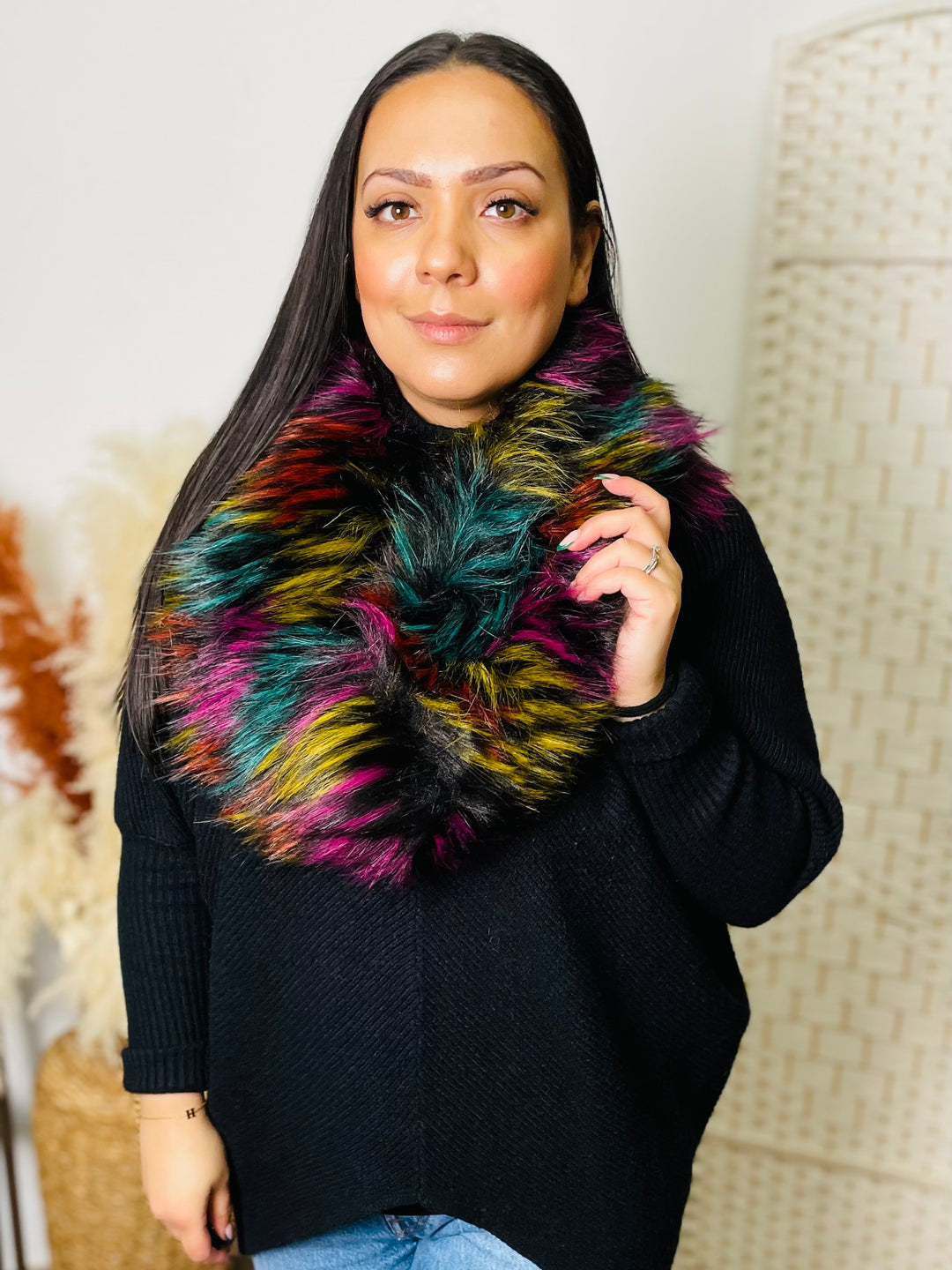 No.65 Faux Fur Collar Scarf