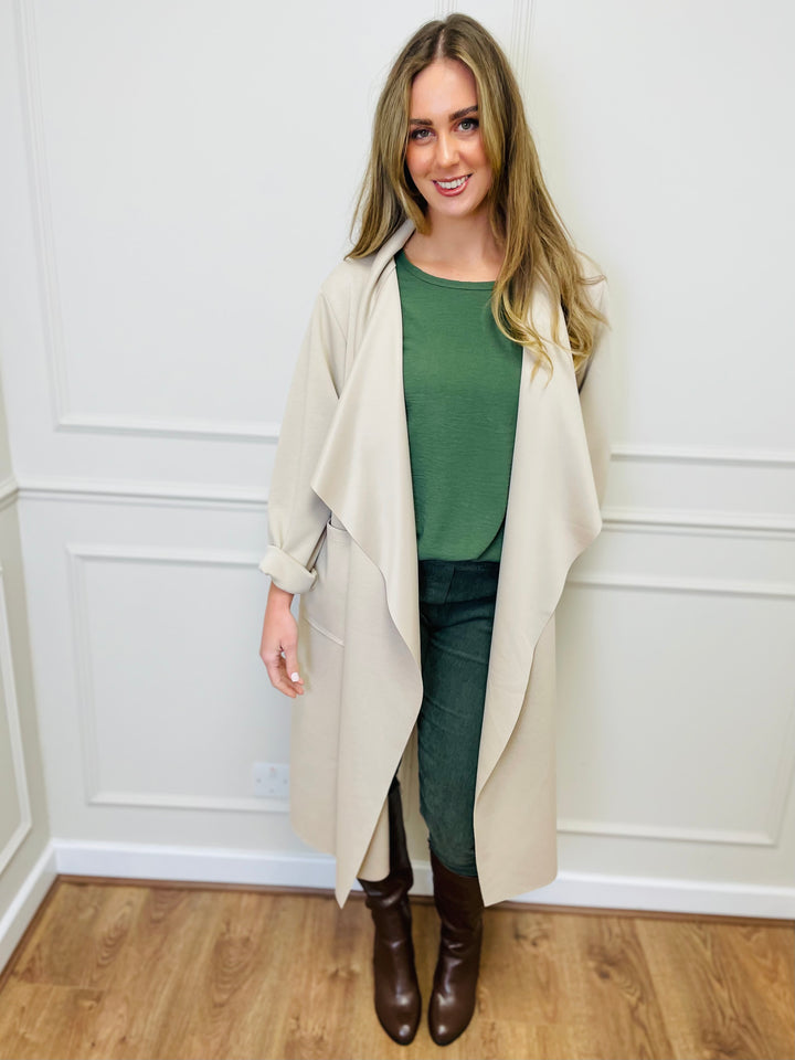 "ELAINE” Waterfall Jacket-Cream