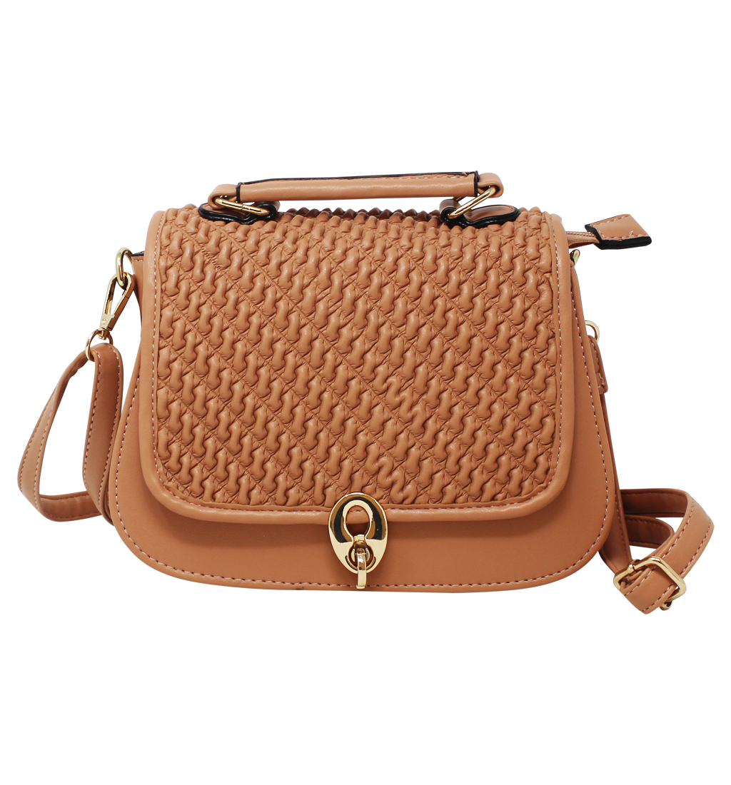 Small Quilted Handbag-Camel