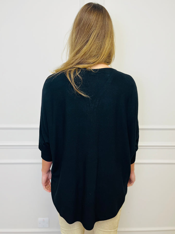 "CASSIDY" Luxury Soft Jumper-Black