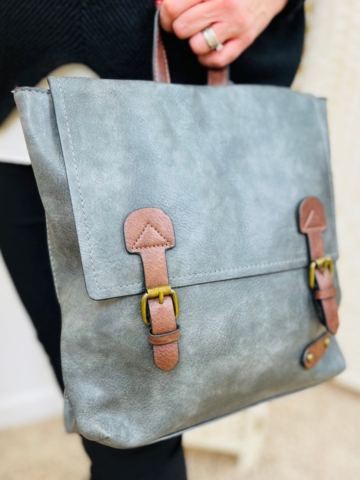 Satchel Backpack-Grey