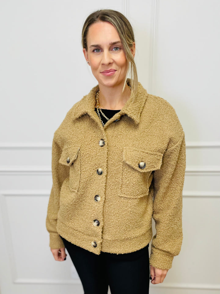 "MARIA" Boucle Jacket-Camel