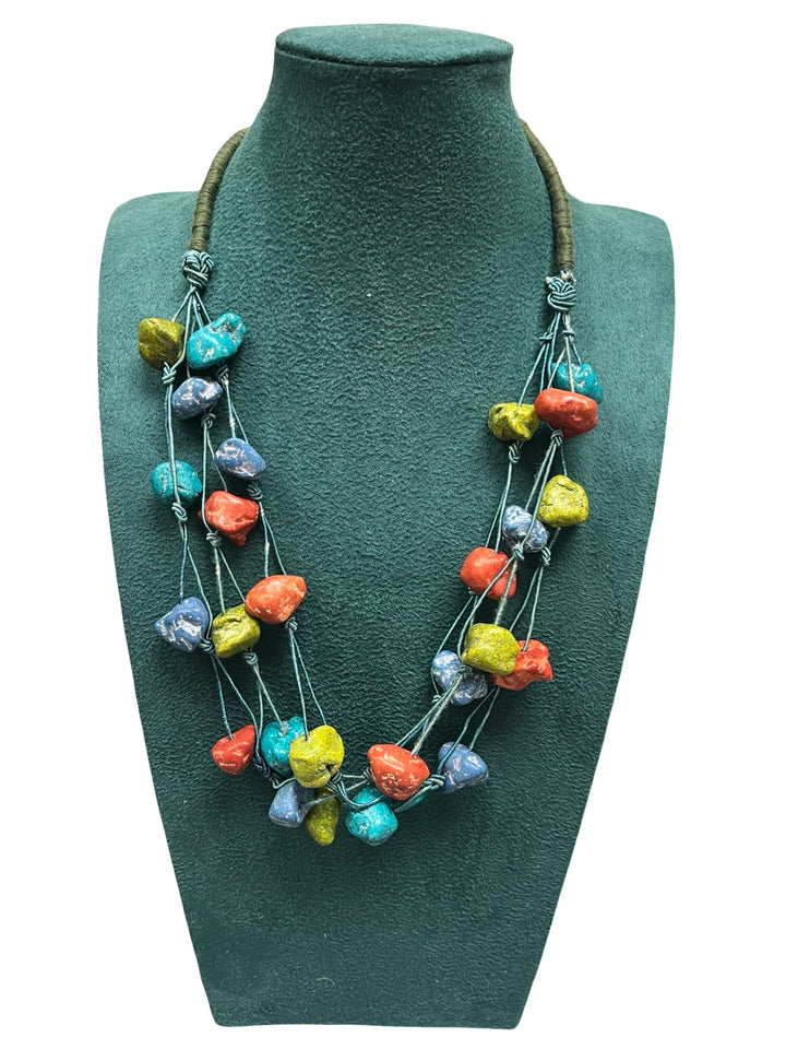 Short Statement Necklace-Multicolour