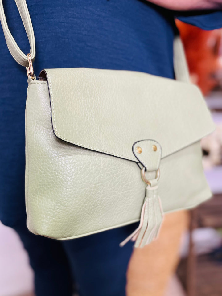 No.1 Crossbody Handbag-Sage Green